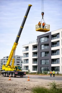 Wynajem żurawia i usługi podnośnikiem koszowym w Kamieniu Krajeńskim dźwig Kamień Krajeński